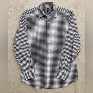 GAP white gray gingham dress shirt